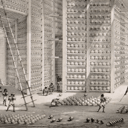 Opium Stacking Room in India ready for Export to China