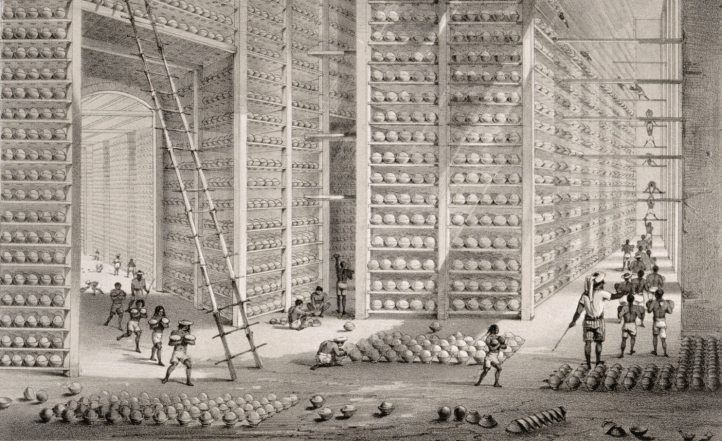 Opium Stacking Room in India ready for Export to China