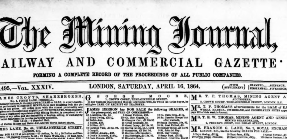 Mining Journal 30th July 1859
