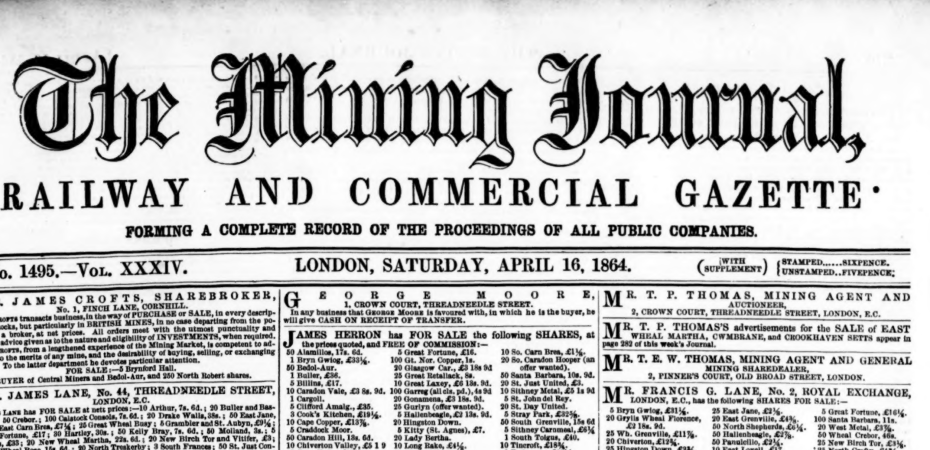 Mining Journal 16 April 1864