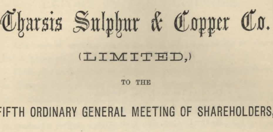 Fifth Tharsis Meeting