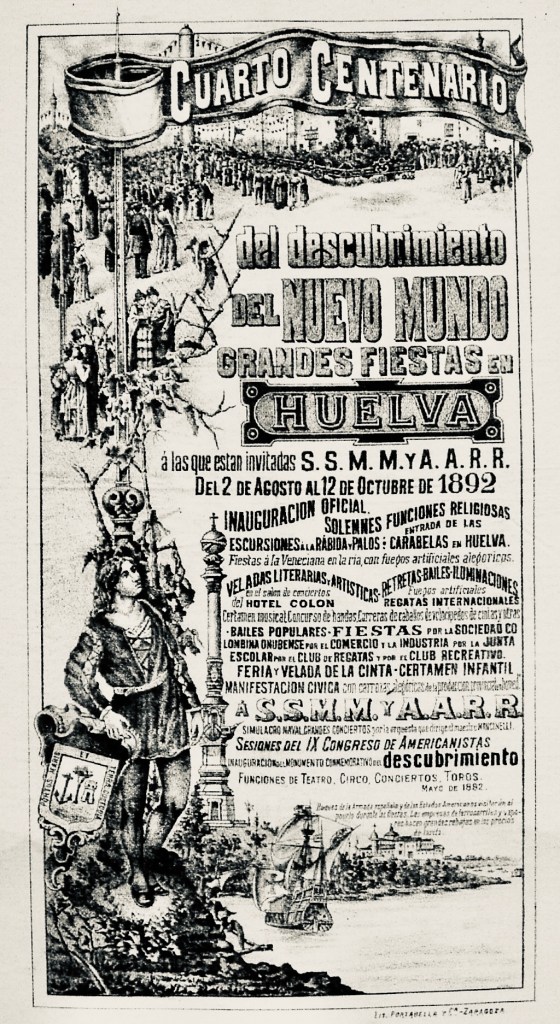 Official 1892 Columbus Celebrations poster