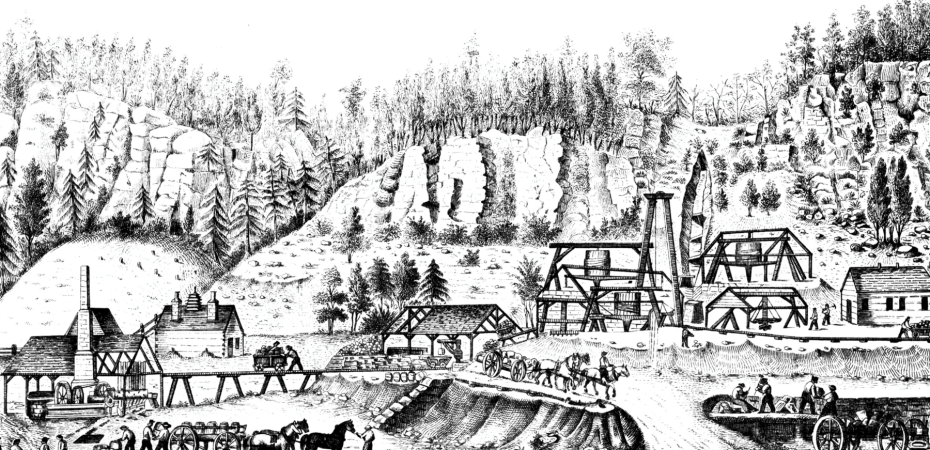 The Cliff mine near Eagle river Michigan