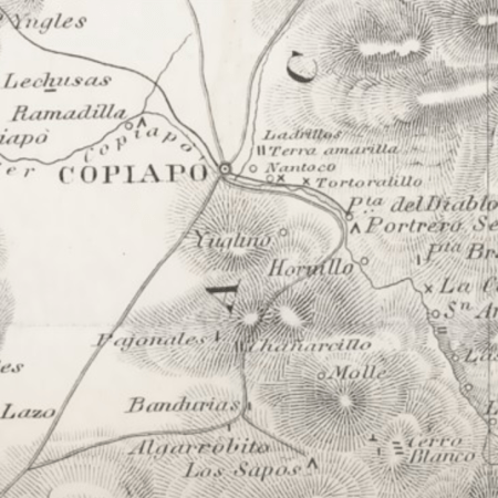 Map of Copiapo Chile 1850
