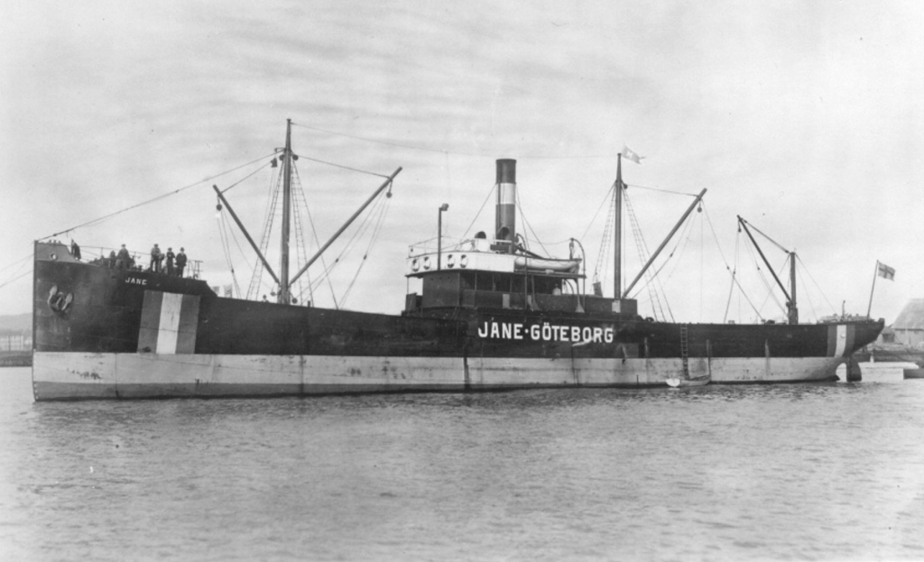 The Jane Cory whose crew played one of the first football matches organised by Dr. W. A. Mackay with the Rio Tinto staff