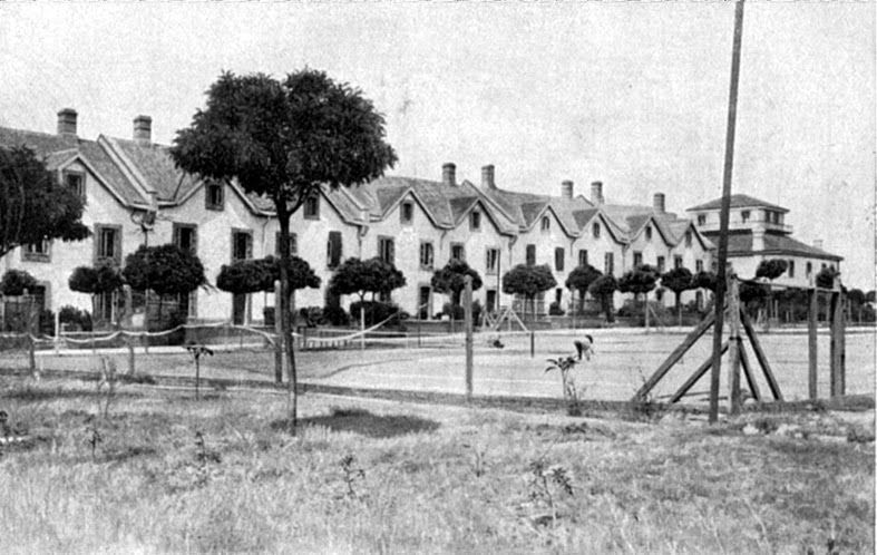 English houses and tennis courts Bella Vista in Rio Tinto built for the British mining staff