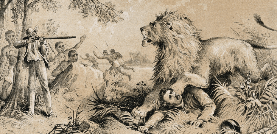 Dr. Livingstone and the lion
