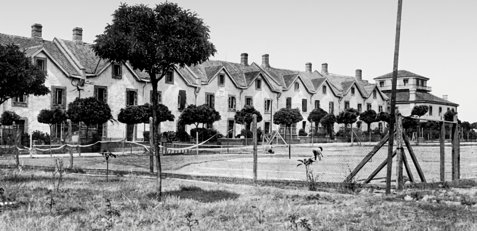 English houses and tennis courts Bella Vista in Rio Tinto built for the British mining staff