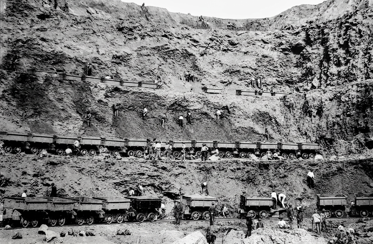 Working the Huelva pyrite open-cast mines