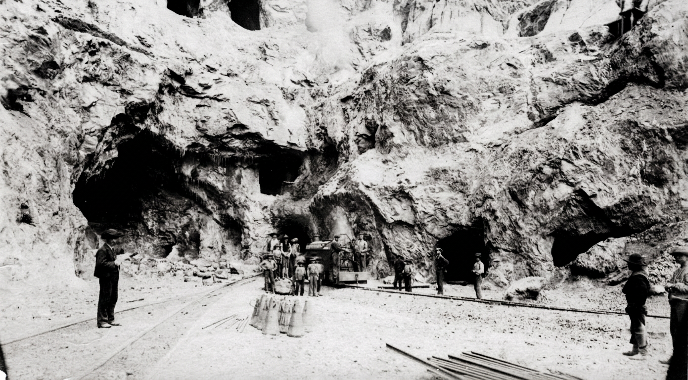 Workers at the Huelva Pyrite Mines