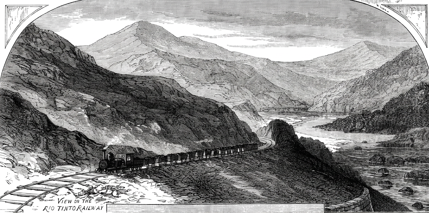 View of the Rio Tinto Railway 1875