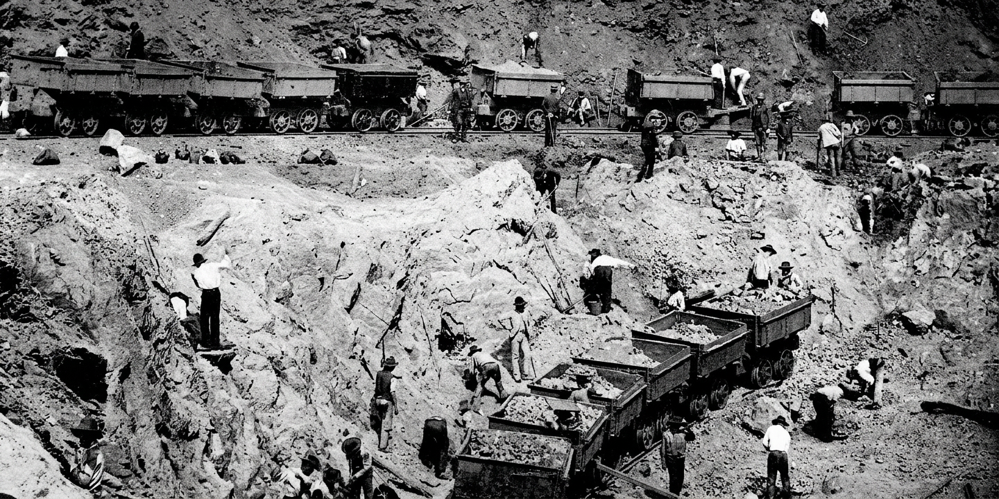 Working the Huelva pyrite open-cast mines